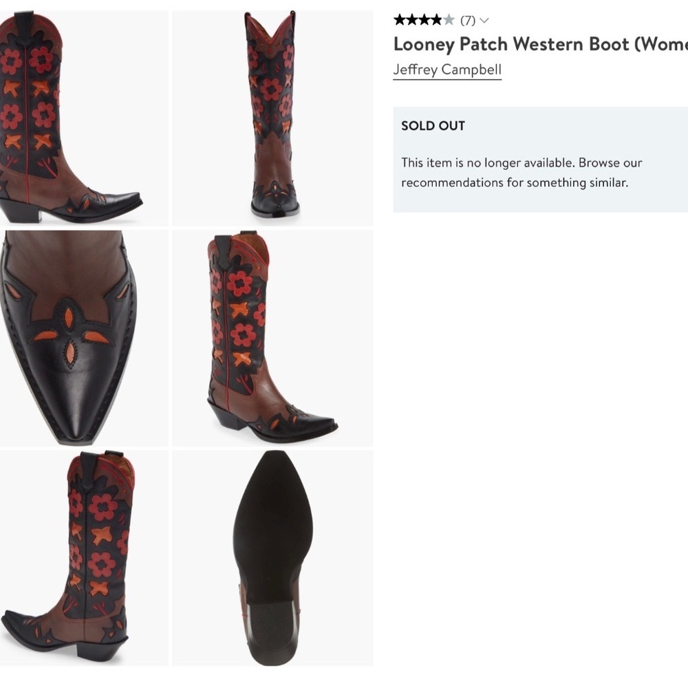 Jeffrey Campbell woman’s cowboy boots.